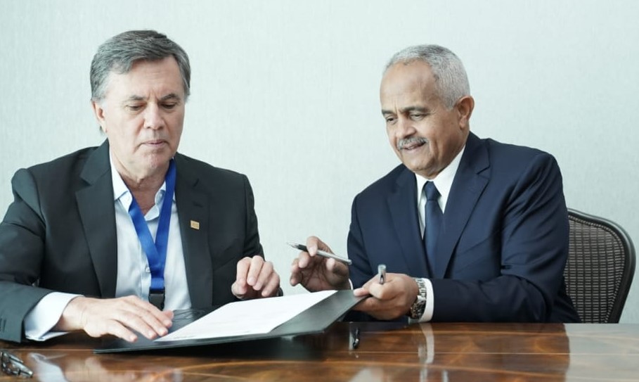 El Director General del IICA, Manuel Otero, y el ministro de Agricultura de República Dominicana, Osmar Benítez