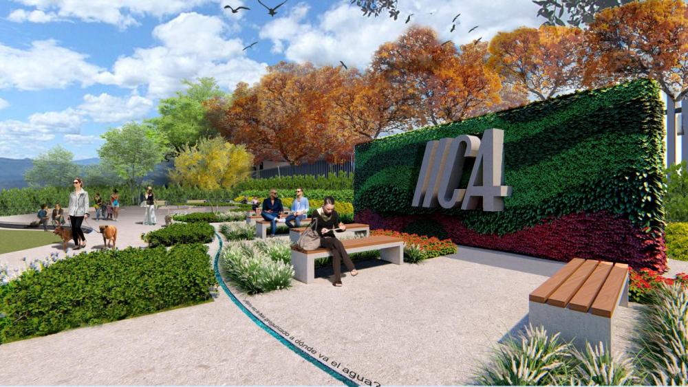 La plaza estará integrada por espacios de parque y jardines, y tendrá una superficie de 455 metros cuadrados donde podrán estar más de 230 personas rodeadas de zonas verdes.