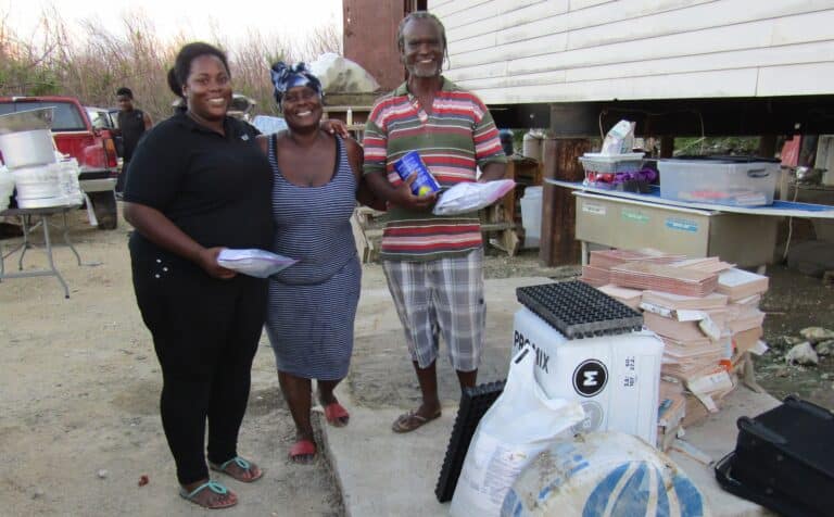 Distribution of materials and inputs to Family Farmer in Grand Bahamas (1)