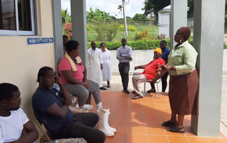 Dr Maxine Parris-Aaron engagement with staff at the abattoir_0