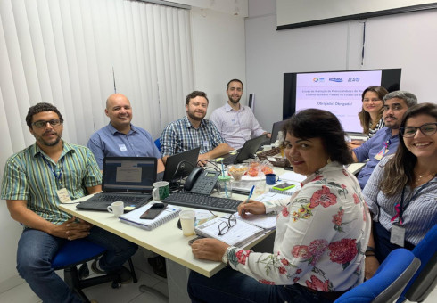 Participaram das reuniões um grupo de técnicos representando a Embasa, o IICA e o Consórcio Worley no período da manhã.