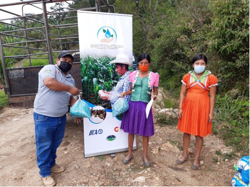 161 Mujeres de la microcuenca Shalagua, Camotán y Jocotán, Chiquimula, fueron beneficiadas con insumos.