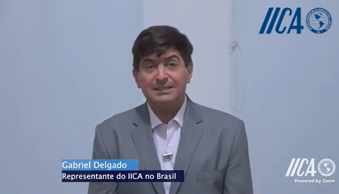 Gabriel Delgado na abertura do webinar sobre irrigação para pequenos empreendedores