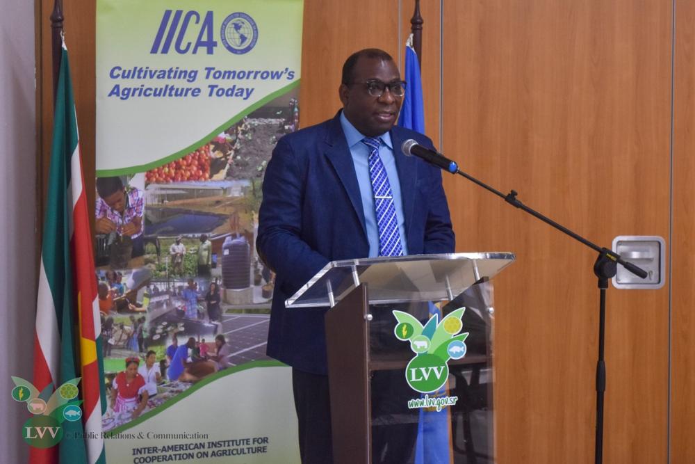 The IICA Representative in Suriname, Curt Delice.