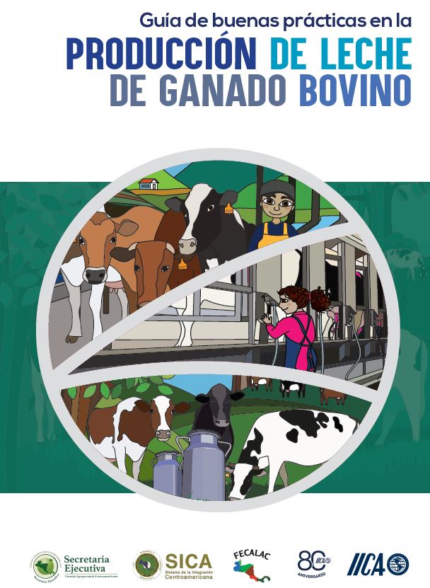 Portada de la Guía de buenas prácticas en la producción de leche de ganado bovino.