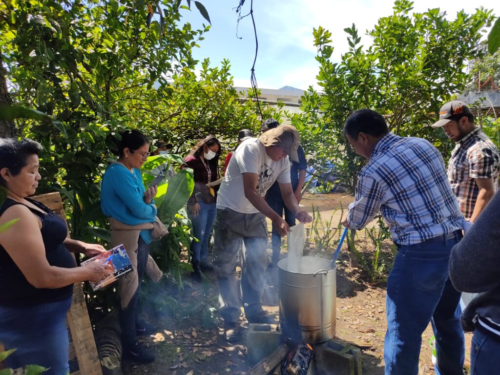 Estudiantes y productores de tomate del departamento de San Marcos, aprenden a elaborar bioinsumos