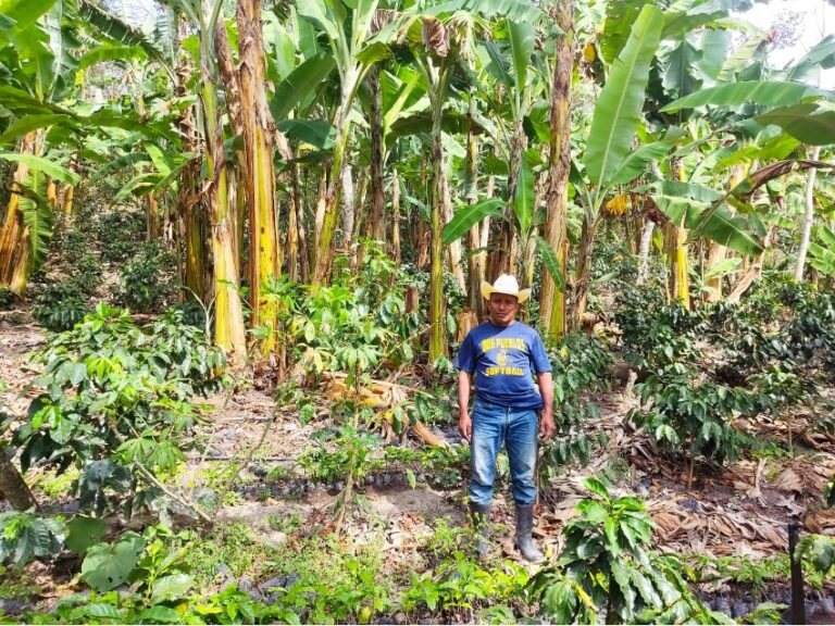 Productor de aldea Rodeito, Jocotán participando en la georreferenciación de parcelas.