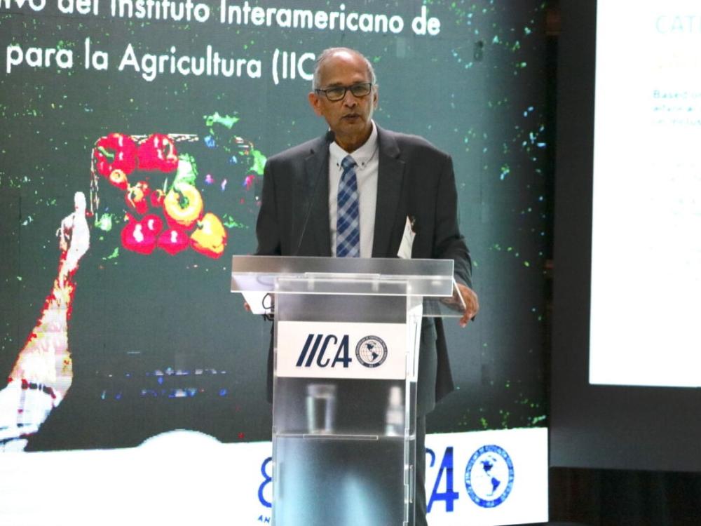 El Director de Cooperación Técnica del IICA, Muhammad Ibrahim, destacó en el evento que es trascendental consensuar una agenda para avanzar en la preparación de la próxima COP donde el tema agricultura continúe siendo central en las discusiones climáticas, sobre todo por ser un sector clave como parte de la solución para atender los problemas del cambio climático. 